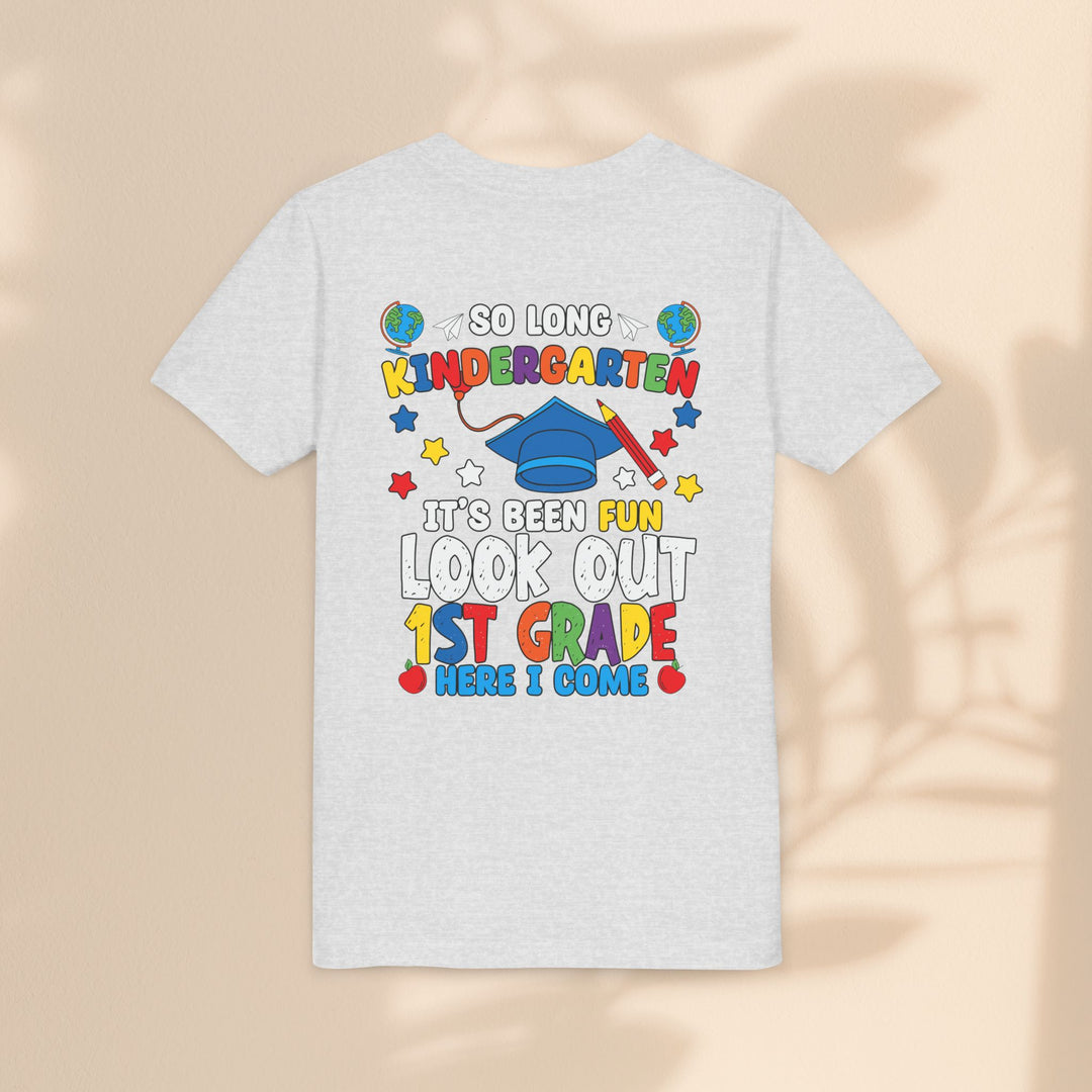 Look Out First Grade Here I Come T-Shirt - Graduation Celebration Tee, Kindergarten to 1st Grade Transition T-Shirt,