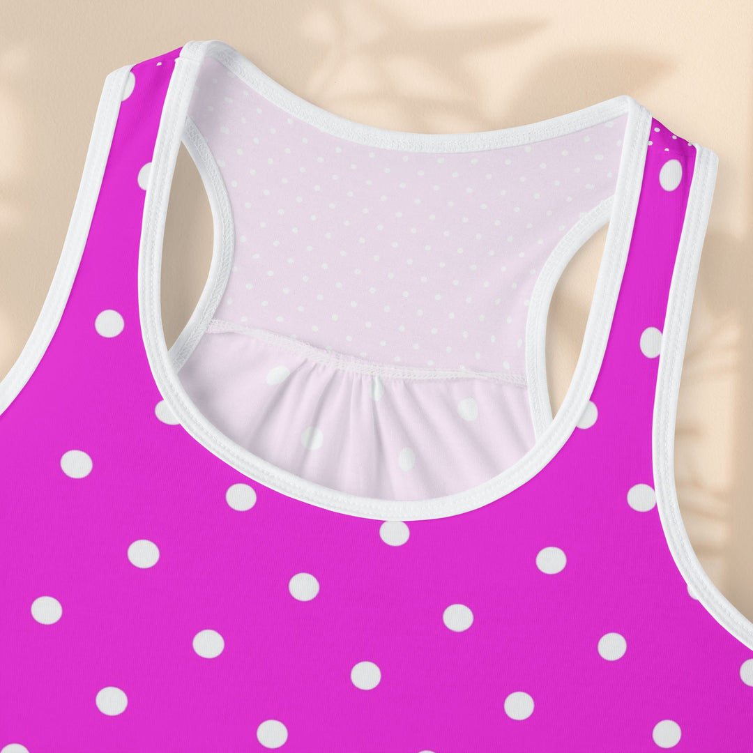 Women’s Pink Polka Dotted Tank Top — Cute Lightweight Summer Essential