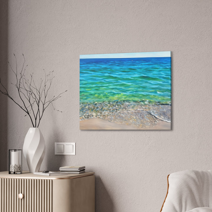 Coastal Serenity Seascape Canvas Art Print
