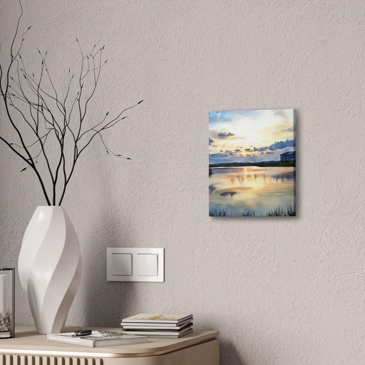 Serene Sunset Landscape Canvas Wall Art