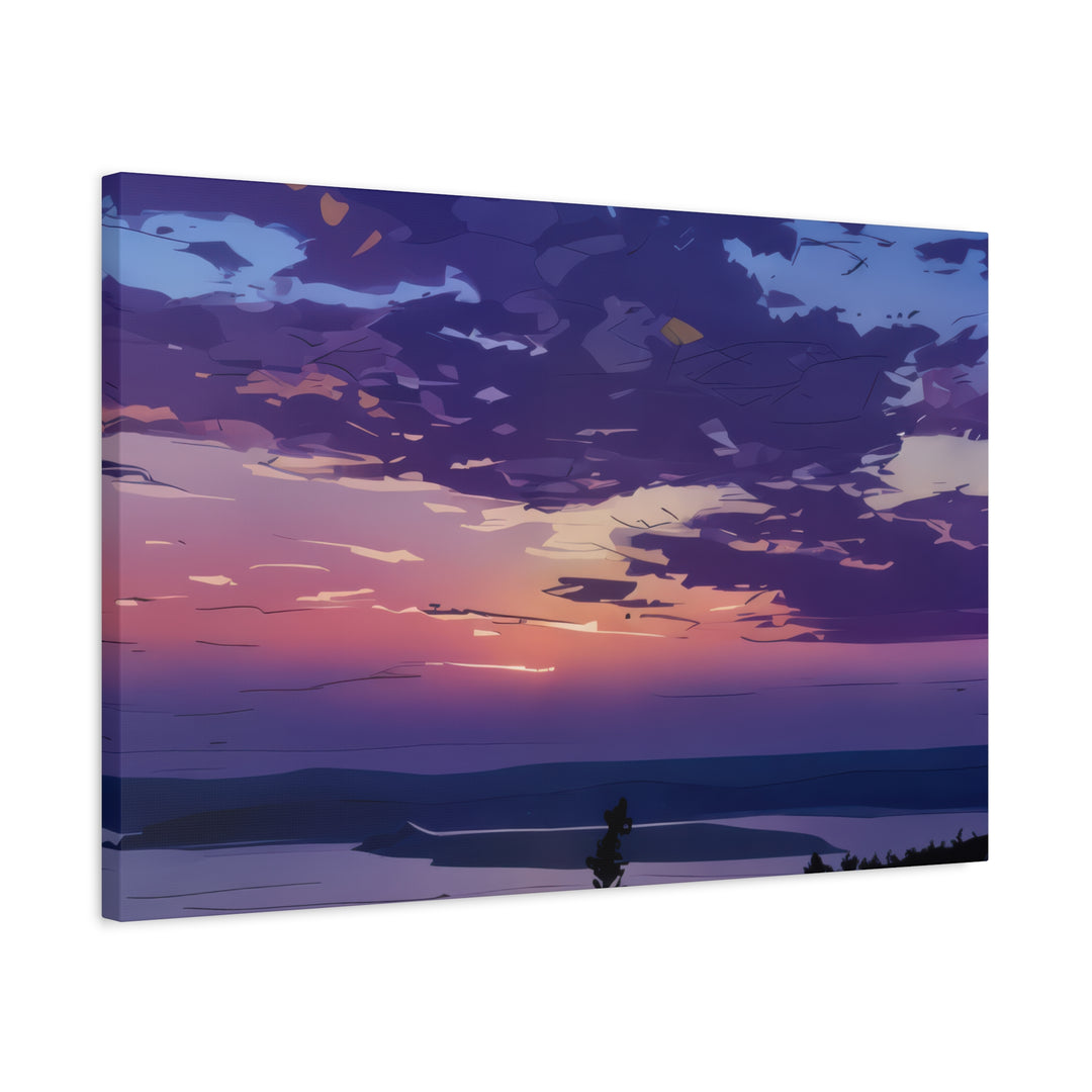 Elegant Sunset Canvas Print for Bedroom and Living Room