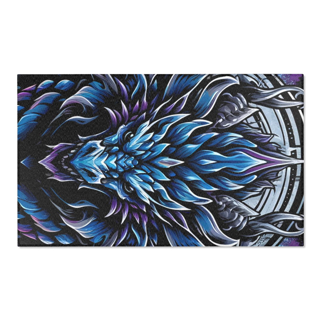 Mystical Dragon Area Rug - Bohemian Home Decor, Gift for Fantasy Lovers