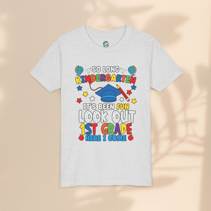 Look Out First Grade Here I Come T-Shirt - Graduation Celebration Tee, Kindergarten to 1st Grade Transition T-Shirt,