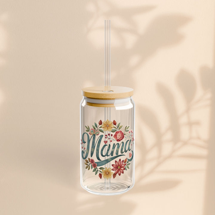 Floral Mama Sipper Glass - 16oz Eco-Friendly Drinkware