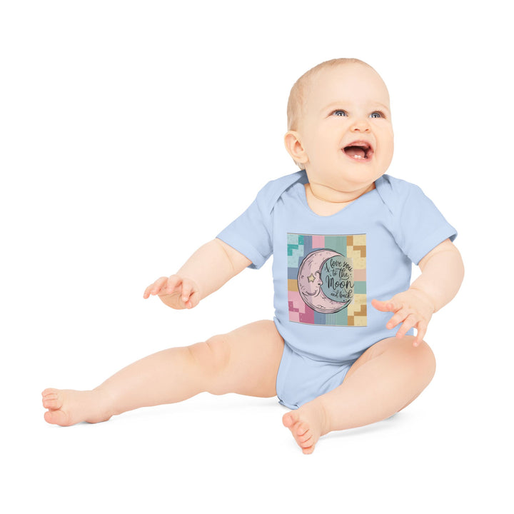 Baby Organic Short Sleeve Bodysuit - Love You To The Moon and Back