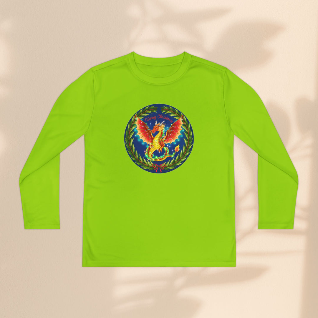 Youth Long Sleeve Competitor Tee - Christmas Dragon