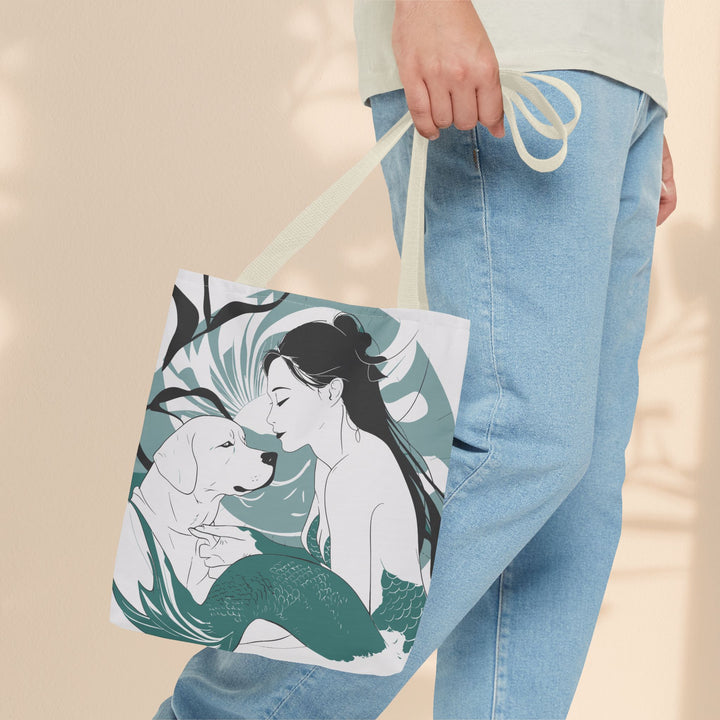 Tote Bag  - Japanese Mermaid with Dog