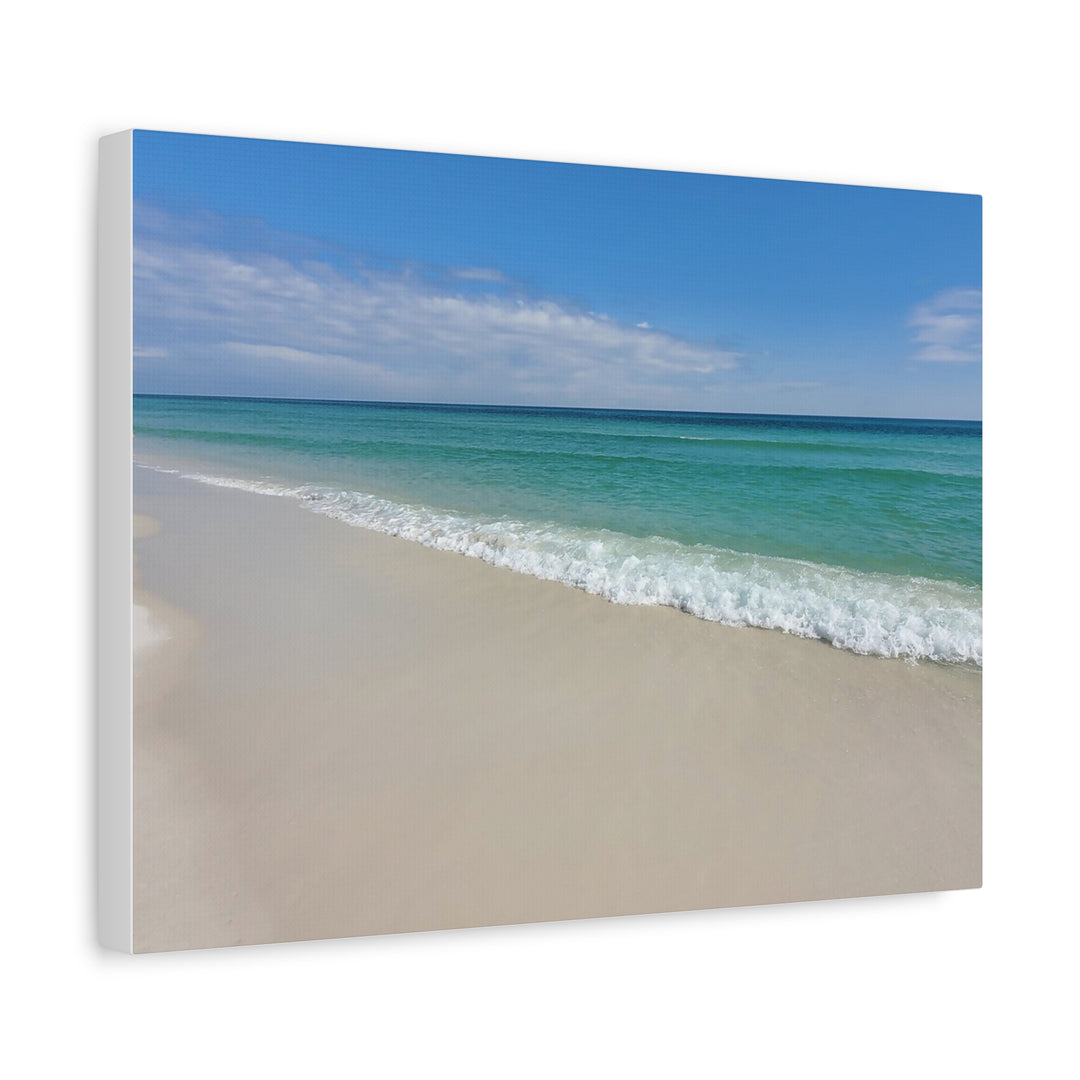 Beach Shoreline Matte Canvas Print – Tranquil Ocean Wall Art