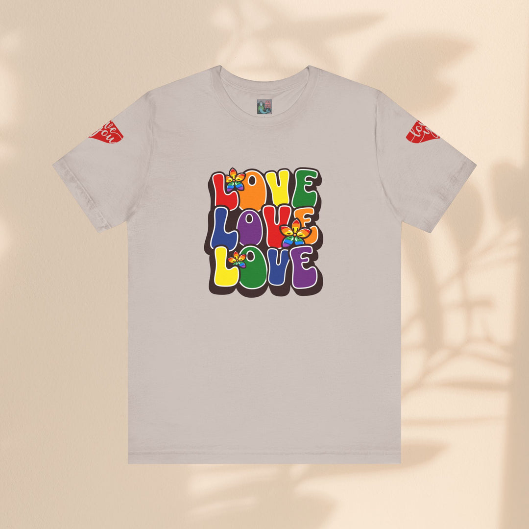 Unisex Jersey Short Sleeve Tee - Love, Love, Love