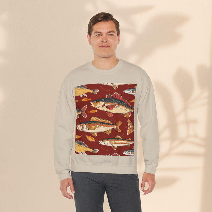 Unisex Heavy Blend™ Crewneck Sweatshirt - Red Fish