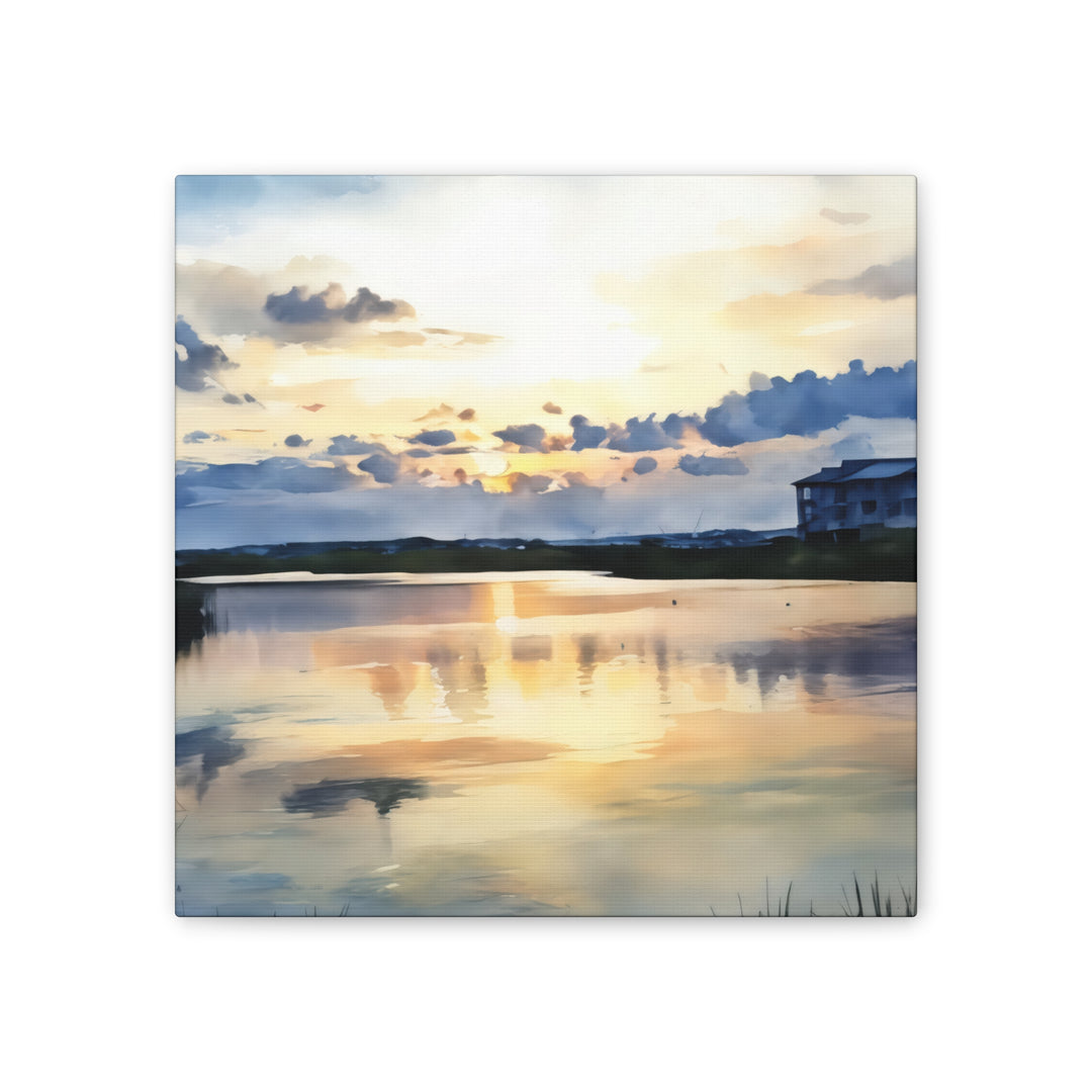 Serene Sunset Landscape Canvas Wall Art