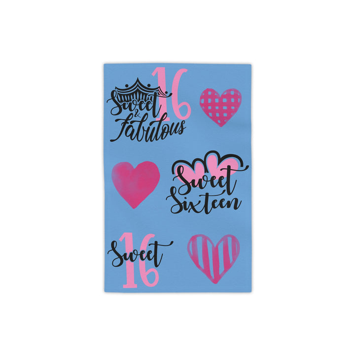 Sweet Sixteen Beach Towel, Fun Pool Accessories, Birthday Party Decor, Vibrant Towels for Teens, Cute Gifts for Summer