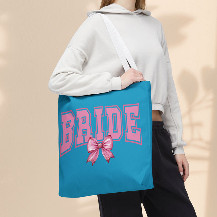 Bride Tote Bag with Bow | Bridal Shower Gift, Wedding Essentials, Bachelorette Party Accessory, Gift for Bridesmaids