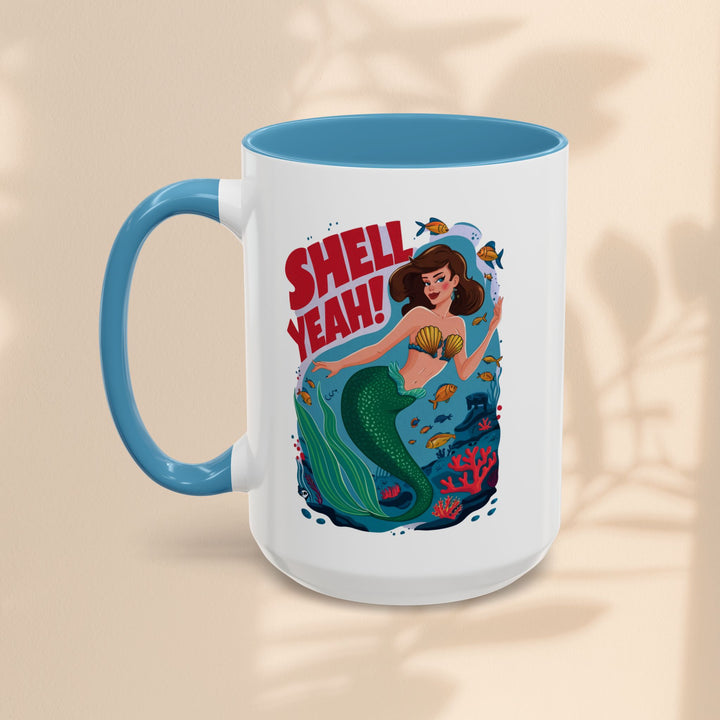 Accent Coffee Mug (11, 15oz) - Shell Yeah