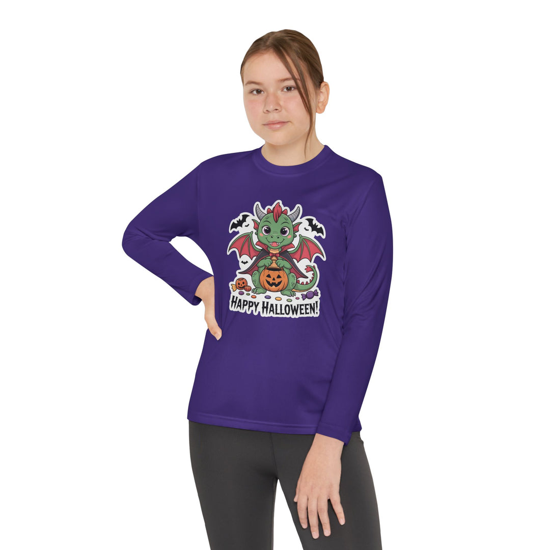 Halloween Youth Long Sleeve Tee, Cozy Tee for Kids, Spooky Costume Alternative, Perfect for Halloween Parties, Trick-Or-Treating