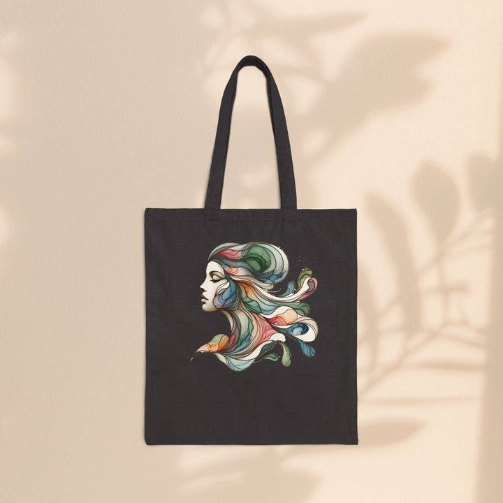 Cotton Canvas Tote Bag - Mermaid Waves