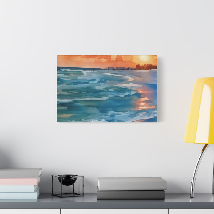 Coastal Sunset Canvas Art – Ocean and Beach Wall Décor