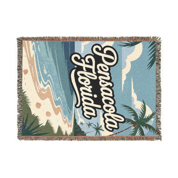 Pensacola Florida Cozy Woven Blanket – Beach Lover’s Home Décor, Travel Memories, Summer Vibes & Perfect Gift
