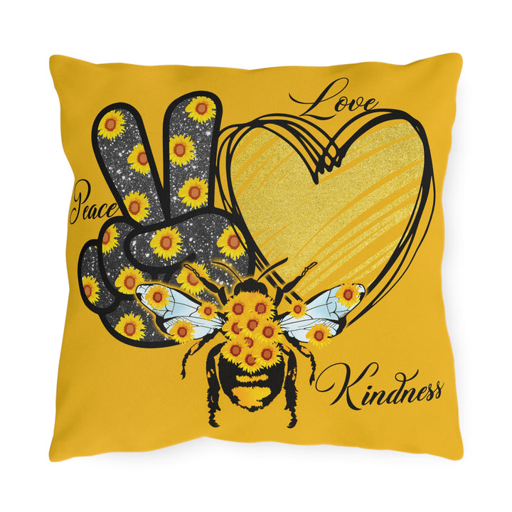 Outdoor Pillows - Peace, Love, Kindness