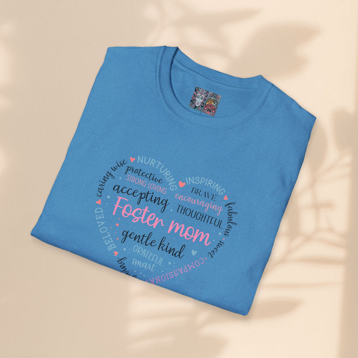 Foster Mom Heart T-Shirt - Unisex Softstyle Tee for Every Occasion