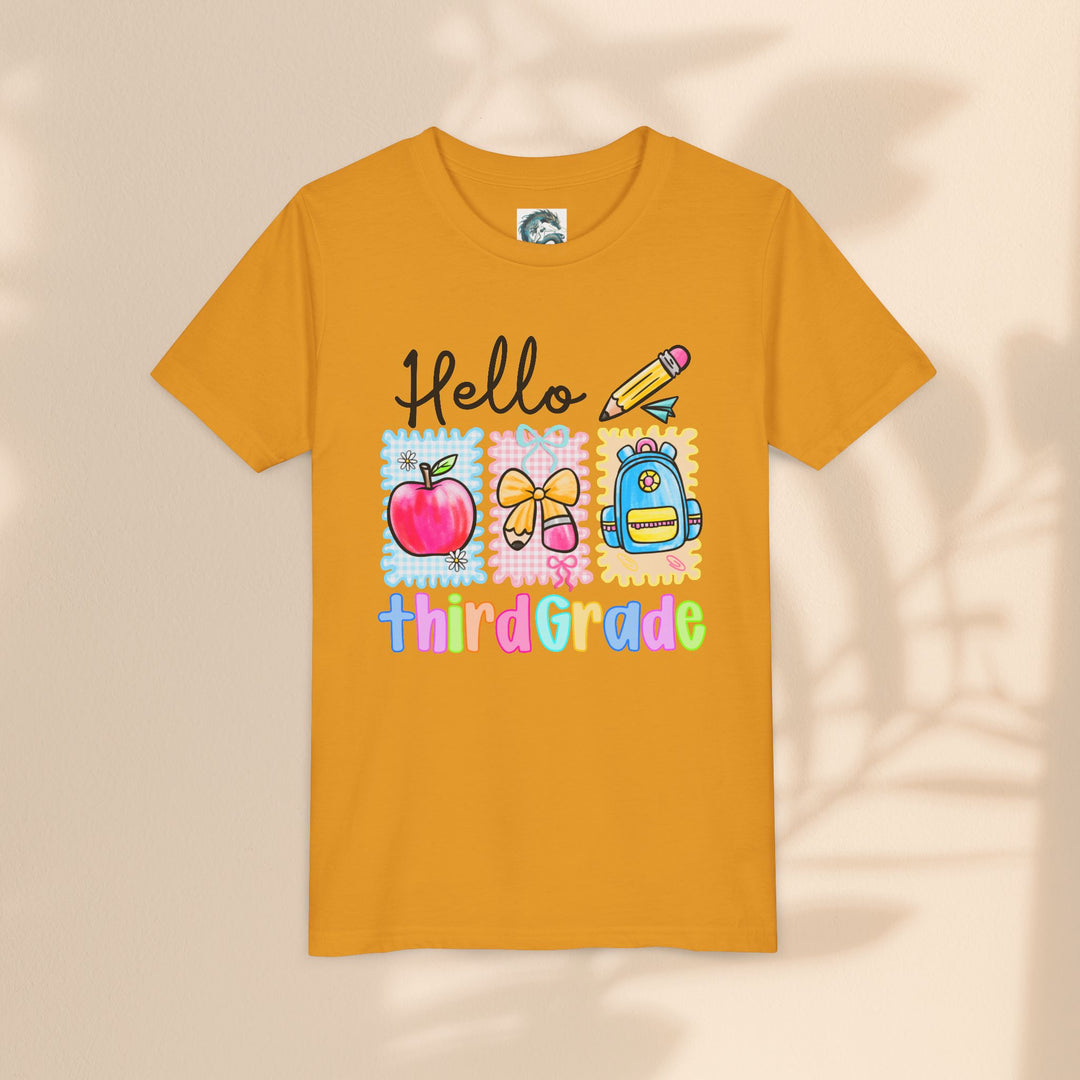Colorful Third Grade Youth Tee, Back to School Shirt, Kids Graphic T-Shirt, 3rd Grade Celebration Apparel, Cute School Outfit, Fun [...]