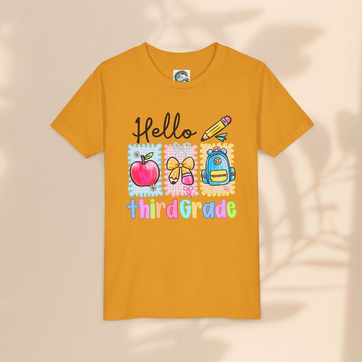 Colorful Third Grade Youth Tee, Back to School Shirt, Kids Graphic T-Shirt, 3rd Grade Celebration Apparel, Cute School Outfit, Fun [...]