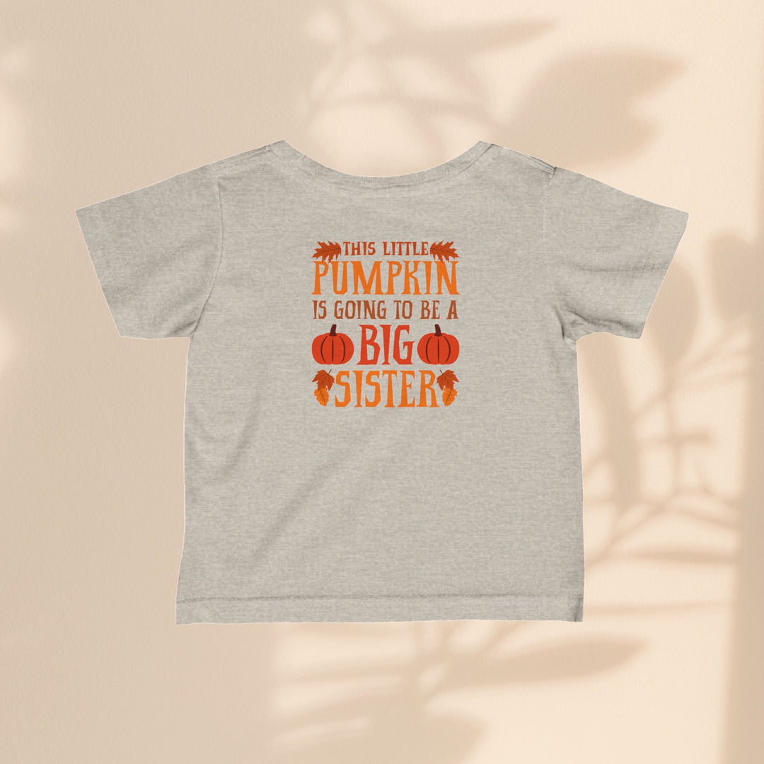 Infant Fine Jersey Tee - Big Sister Pumpkin