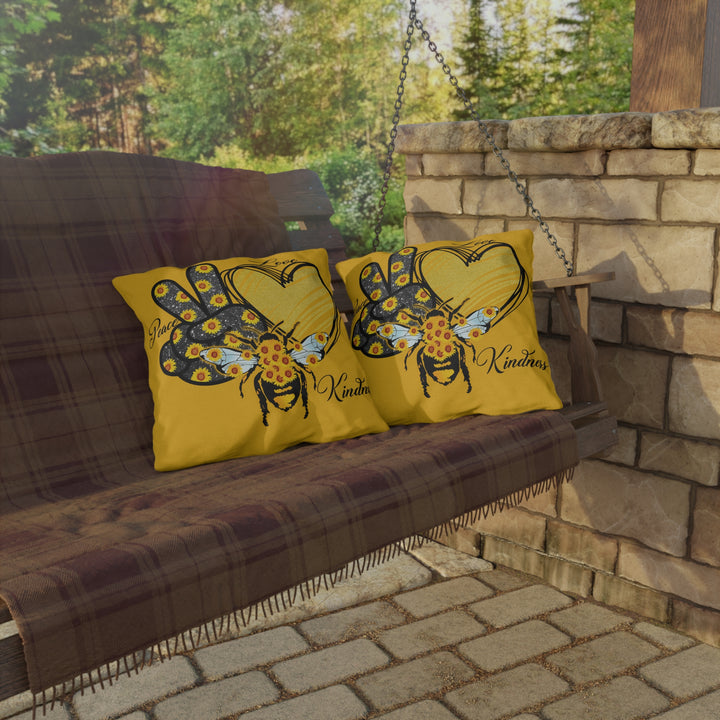 Outdoor Pillows - Peace, Love, Kindness