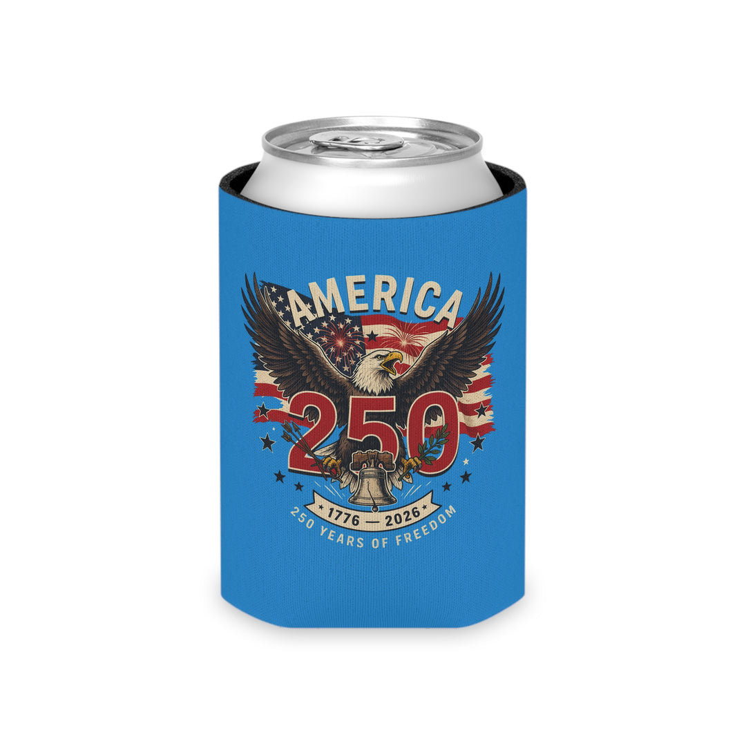 America 250 Can Cooler — Patriotic Eagle 1776–2026 Beer Koozie