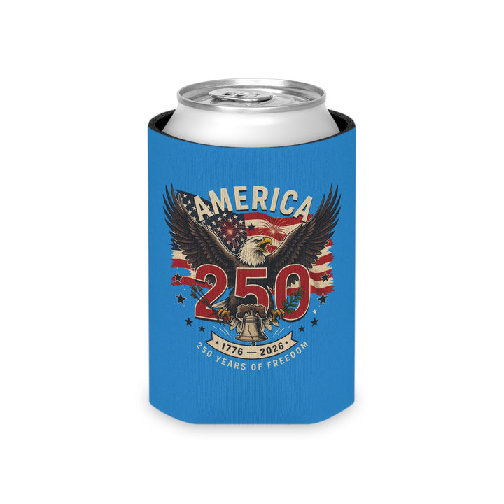 America 250 Can Cooler — Patriotic Eagle 1776–2026 Beer Koozie