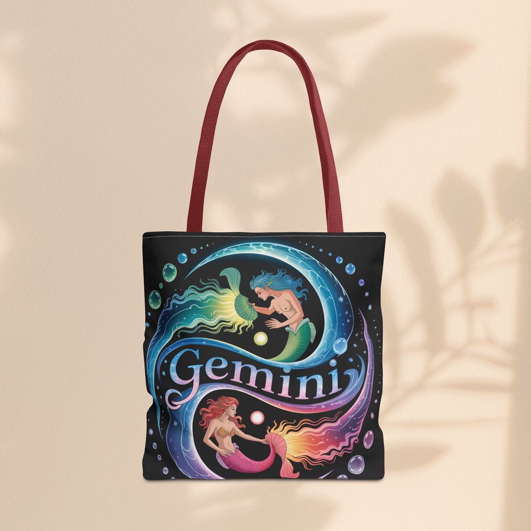 Gemini Zodiac Tote Bag - Colorful Astrology Bag, Gift for Astrology Lovers, AOP Tote for Geminis, Horoscope Design, Birthday Gift