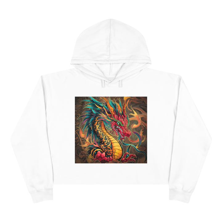 Crop Hoodie - Fire Dragon