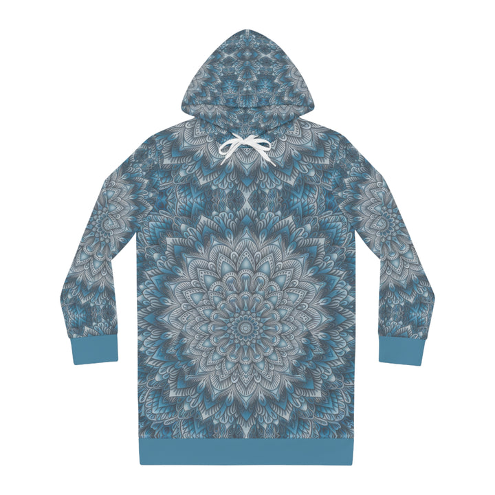 Blue Mandala Hoodie Dress