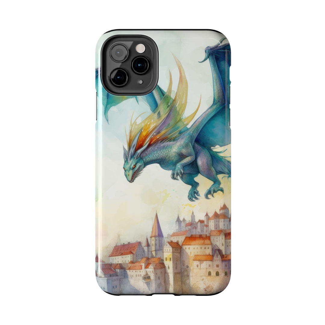 Tough Phone Cases - Dragon Over City