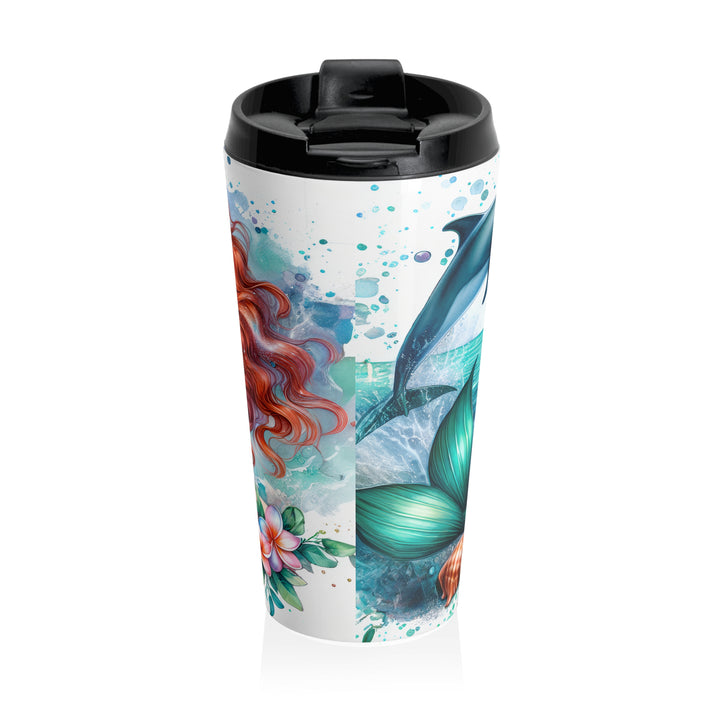 Stainless Steel Travel Mug - Red Head Mermaid