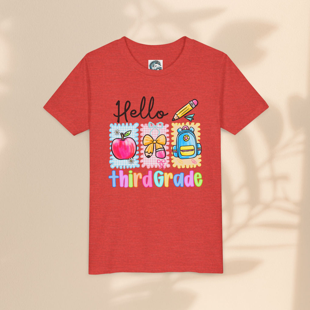 Colorful Third Grade Youth Tee, Back to School Shirt, Kids Graphic T-Shirt, 3rd Grade Celebration Apparel, Cute School Outfit, Fun [...]