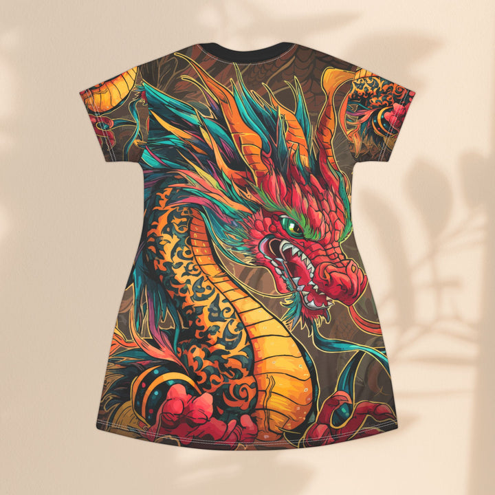 T-Shirt Dress  - Fire Dragon