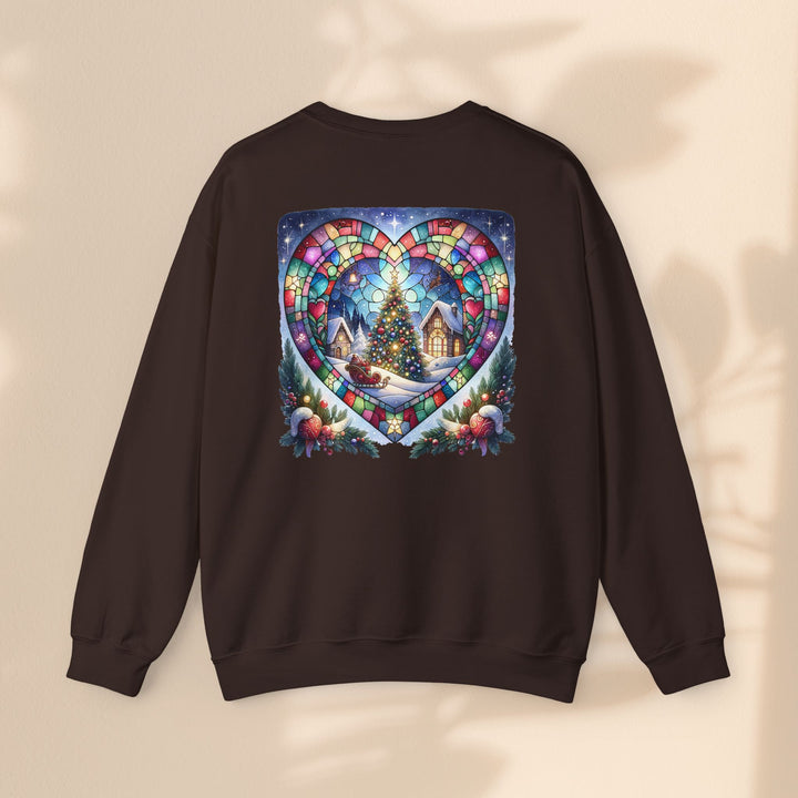 Unisex Heavy Blend™ Crewneck Sweatshirt - Christmas Tree Heart