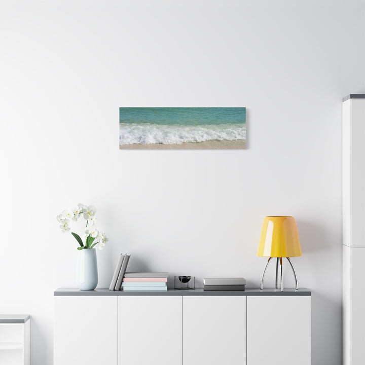 Beach Waves Matte Canvas Print – 1.25-Inch Stretched Seascape