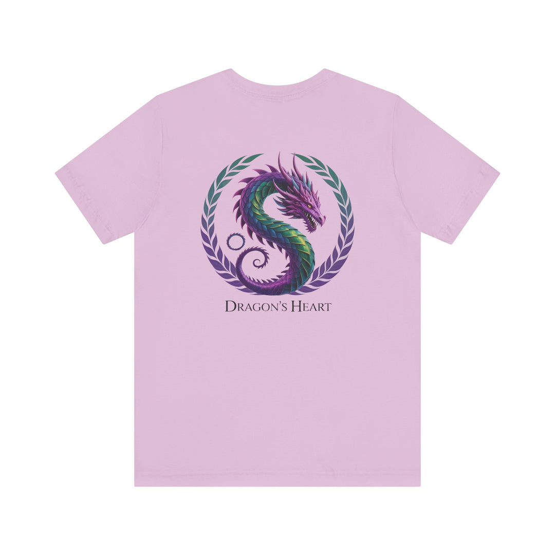 Mythical Dragon's Heart Unisex Tee, Fantasy Shirt, Gift for Gamers, Unique Dragon Design, Casual Wear, Dragon Lover's Apparel