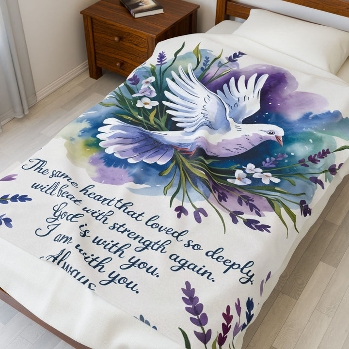 “The Same Heart” Velveteen Plush Blanket – For Strength, Healing & Love