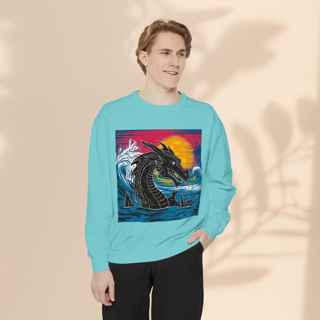 Unisex Garment-Dyed Sweatshirt - Conquering Dragon