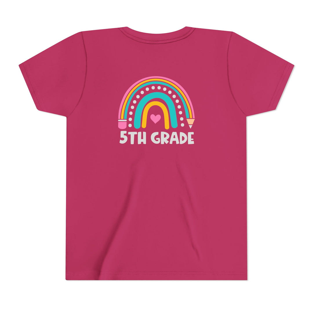 Rainbow 5th Grade Youth Tee, Back to School Shirt, Kids Birthday Gift, Elementary Student Apparel, Classroom Outfit, Fun Kids Wear