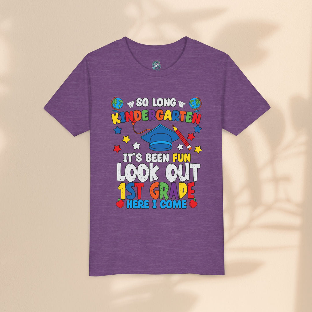 Look Out First Grade Here I Come T-Shirt - Graduation Celebration Tee, Kindergarten to 1st Grade Transition T-Shirt,