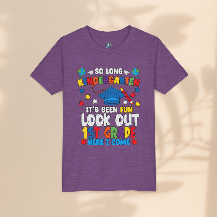 Look Out First Grade Here I Come T-Shirt - Graduation Celebration Tee, Kindergarten to 1st Grade Transition T-Shirt,