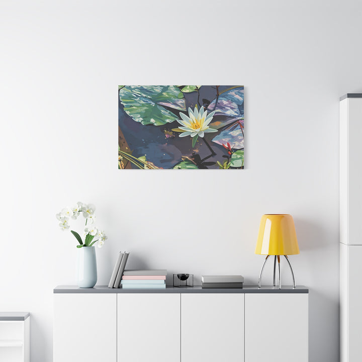 Water Lily Canvas Art Print – Nature Wall Décor