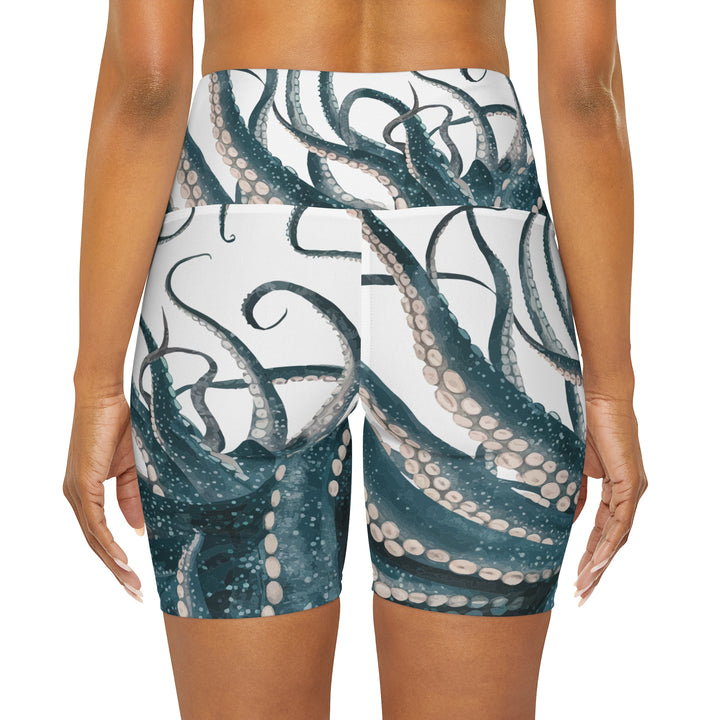 Yoga Shorts Octopus Print