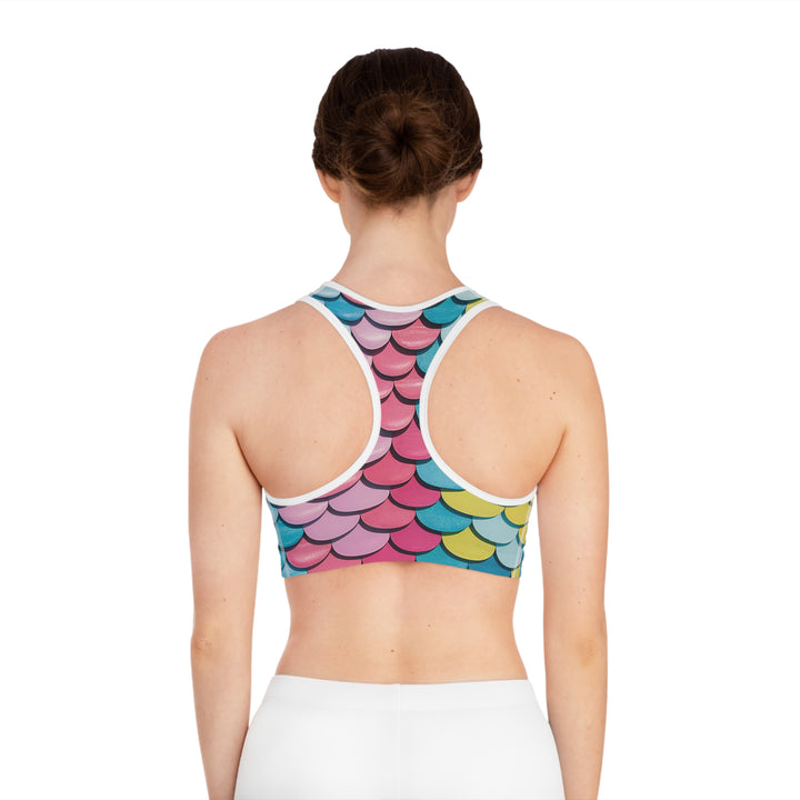 Colorful MNMs Sports Bra - Vibrant Activewear for Fitness Enthusiasts