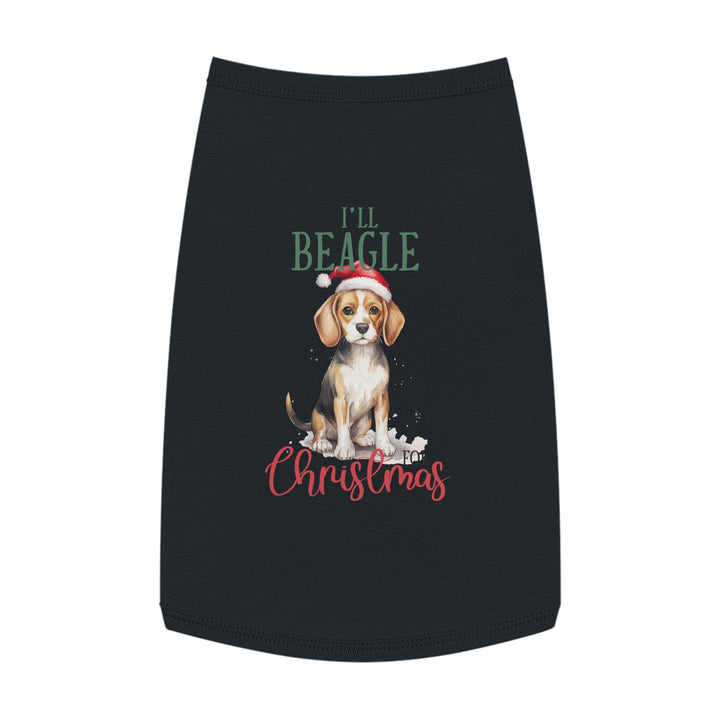 Festive Beagle Pet Tank Top - Holiday Dog Apparel - I'm Beagle for Christmas