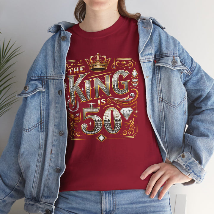 Royal 50th Birthday Tee, Vintage King Shirt, Men’s Birthday Gift, Celebrate 50 Years, Custom Graphic T-Shirt, Fun Party Top
